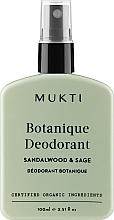 Düfte, Parfümerie und Kosmetik Körperspray Deodorant - Mukti Organics Botanique Deodorant