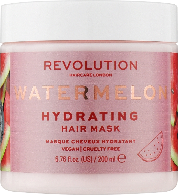 Feuchtigkeitsspendende, glättende und pflegende Haarmaske mit Wassermelone - Makeup Revolution Watermelon Hydrating Hair Mask — Bild N1