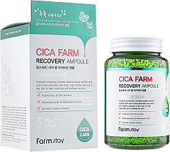 Feuchtigkeitsspendendes und aufhellendes Ampullenserum für das Gesicht mit Centella Asiatica und Madecassinsäure - FarmStay Cica Farm Recovery Ampoule — Bild N2