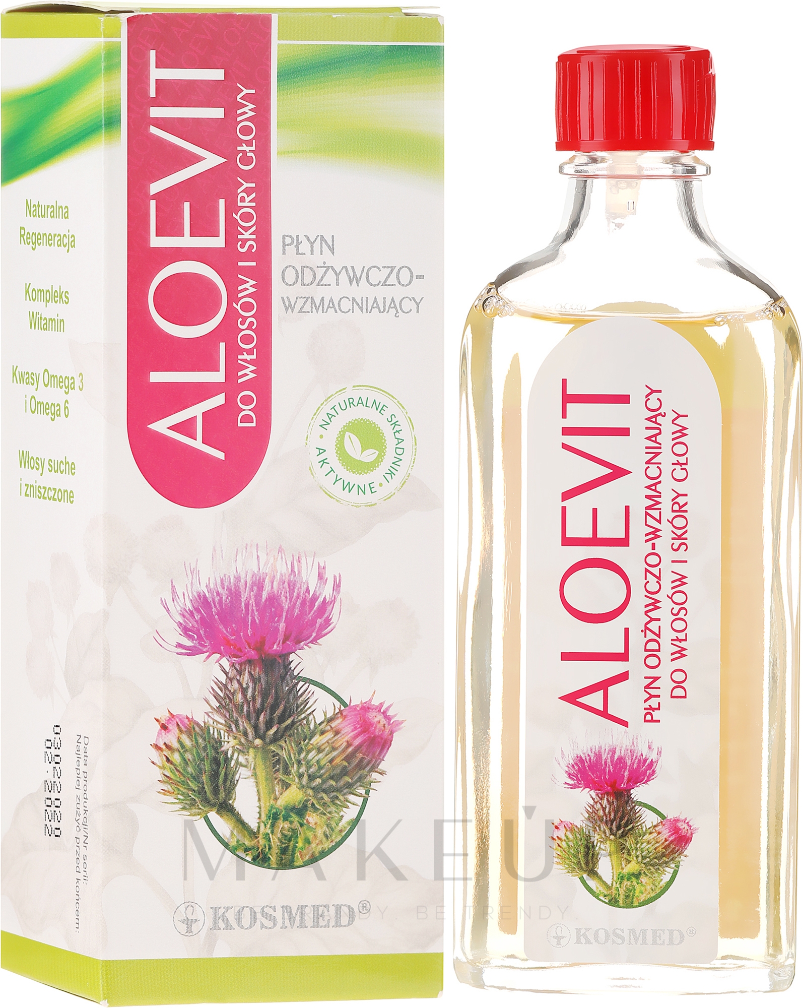 Pflegende und stärkende Flüssigkeit für Haar und Kopfhaut gegen Haarausfall - Kosmed Aloevit Nourishing & Strengthening — Bild 100 ml