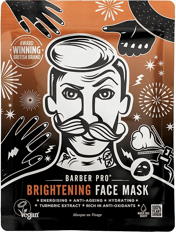 Aufhellende Gesichtsmaske - BarberPro Brightening Face Mask — Bild N1