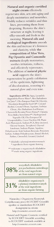 Anti- Falten Nachtcreme für Gesicht - Ava Laboratorium Aloe Organiic Night Cream — Bild N3