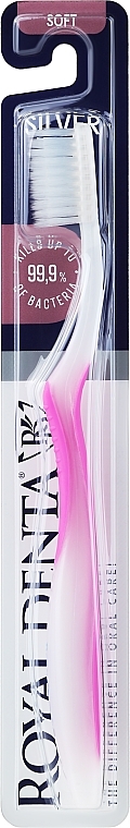 Zahnbürste weich mit Silber-Nanopartikeln rosa - Royal Denta Silver Soft Toothbrush — Bild N1
