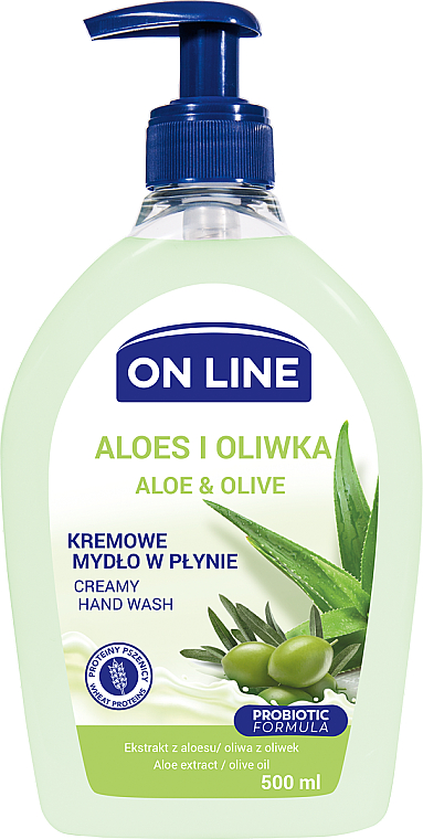 Flüssige Handseife mit Aloe Vera und Oliven - On Line Aloe & Olive Liquid Soap