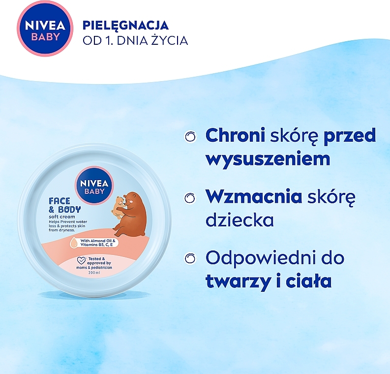 Pflegecreme für Gesicht und Körper - Nivea Baby Care Cream  — Bild N3