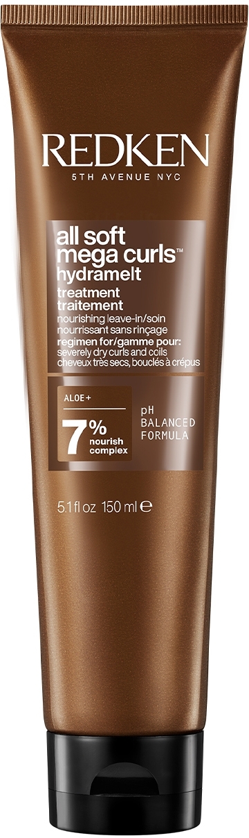 Glättende Creme für krauses und widerspenstiges Haar - Redken All Soft Mega Curls Hydramelt — Bild 150 ml