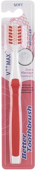 Zahnbürste weich rot - Better Regular Soft Red Toothbrush — Bild N1