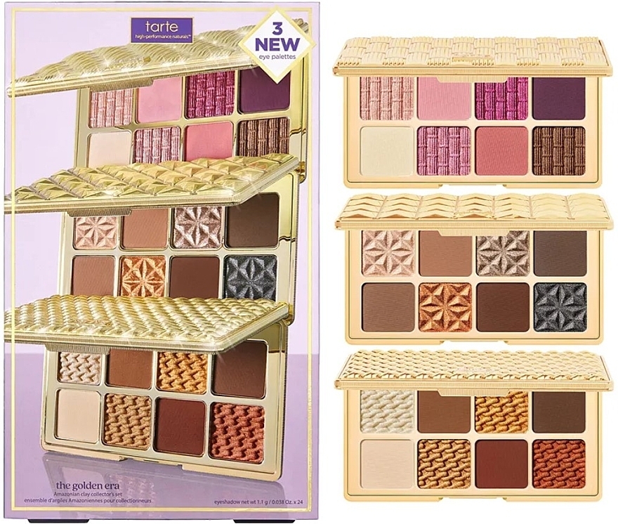 Set - Tarte Cosmetics The Golden Era Amazonian Clay Collectors Set (Lidschatten/3 x 8,8 g) — Bild N1