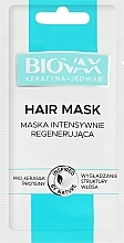 Haarmaske Keratin und Seide - Biovax Keratin + Silk Hair Mask Travel Size — Bild N1