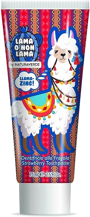 Zahnpasta - Naturaverde Kids Lama o non Lama Strawberry Toothpaste — Bild N1