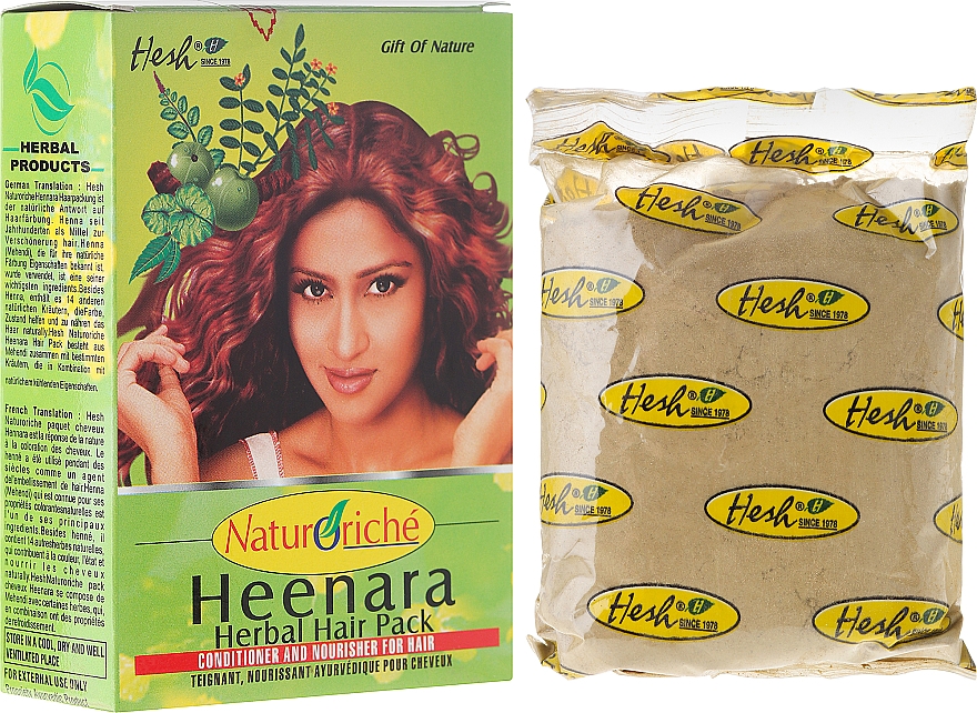 Henna für eine natürliche Färbung - Hesh Hennara Herbal Hair Pack — Bild N1