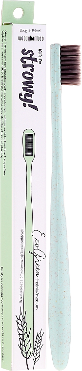 Weizenstroh-Zahnbürste mittel EcoGreen Minze - WoodyBamboo Toothbrush EcoGreen Medium — Bild N1