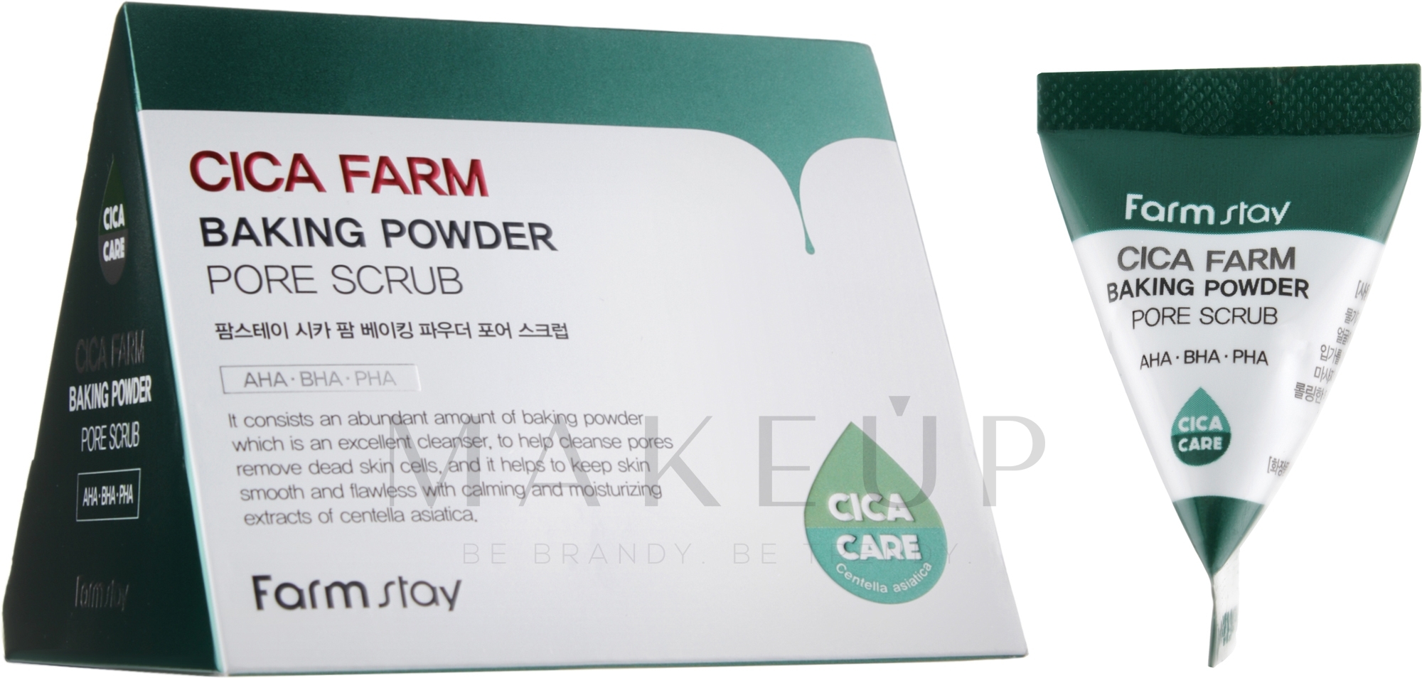 Gesichtspeeling mit Centella - FarmStay Cica Farm Baking Powder Pore Scrub — Bild 25 x 7 g