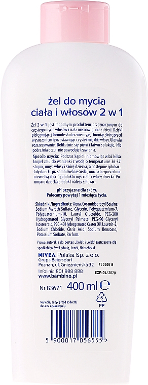 2in1 Shampoo und Duschgel für Kinder - NIVEA Bambino Shower Gel Special Edition — Bild N2