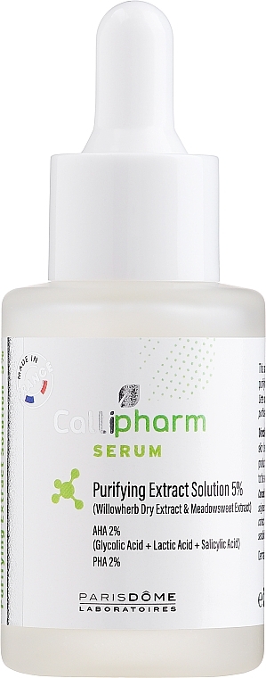 Gesichtsreinigungsserum - Callipharm Serum Purifying Extract Solution 5%  — Bild N1