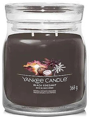 Duftkerze im Glas schwarze Kokosnuss mit 2 Dochten - Yankee Candle Black Coconut — Bild N1