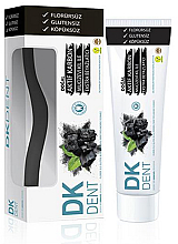 Düfte, Parfümerie und Kosmetik Zahnpasta mit Haarbürste - Dermokil DKDent Activated CarbonToothpaste