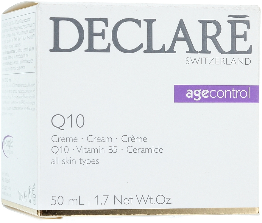 Straffende Anti-Aging Gesichtscreme mit Ceramiden, Vitamin B5 und Q10 - Declare Q10 Age Control Cream — Bild N1