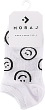 Kurze Damensocken mit Smileys weiß - Moraj — Bild N1