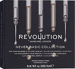 Düfte, Parfümerie und Kosmetik Gesichtspflegeset - Revolution Skincare Starter Pack Never Basic (Gesichtsserum 3x5ml)