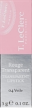 Transparenter Lippenstift - T.LeClerc Transparent Lipstick — Bild N2