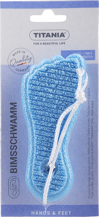 Bimsstein für die Füße blau - Titania Pumice Sponge Foot — Bild N1