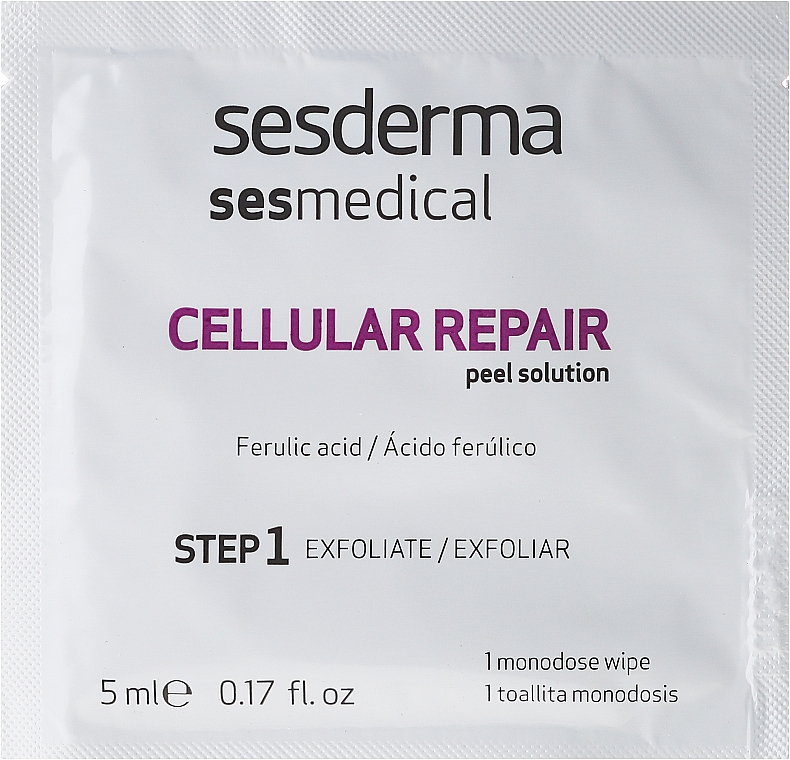 Anti-Aging Gesichtspflegeset - Sesderma Laboratories Sesmedical Cellular Repair (Hautcreme 15ml + Stärkende Creme 35ml + Peelingtüche 5x5ml) — Bild N4