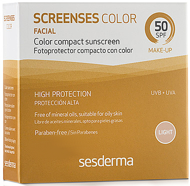 Sonnenschützende getönte Gesichtscreme SPF 50 hell - SesDerma Laboratories Screen Ses Compact SPF 50 Light — Bild N1