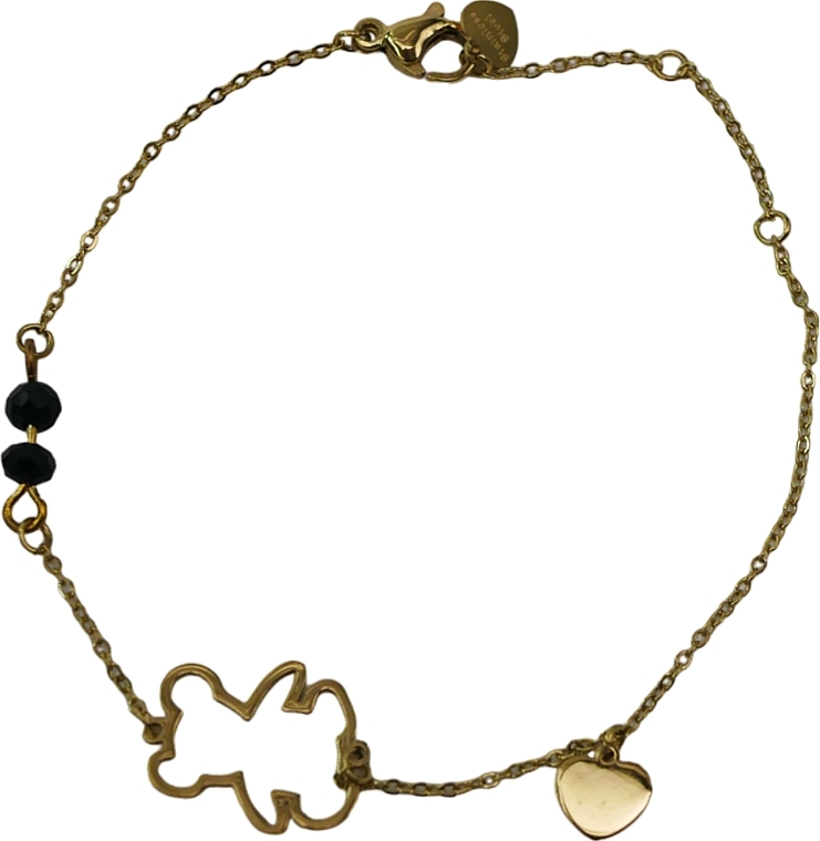 Armband für Frauen Teddybär und Herz golden - Lolita Accessories — Bild N1