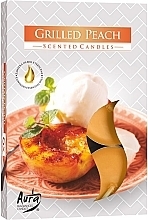 Teekerzen-Set Gegrillte Pfirsiche - Bispol Grilled Peach Scented Candles — Bild N1