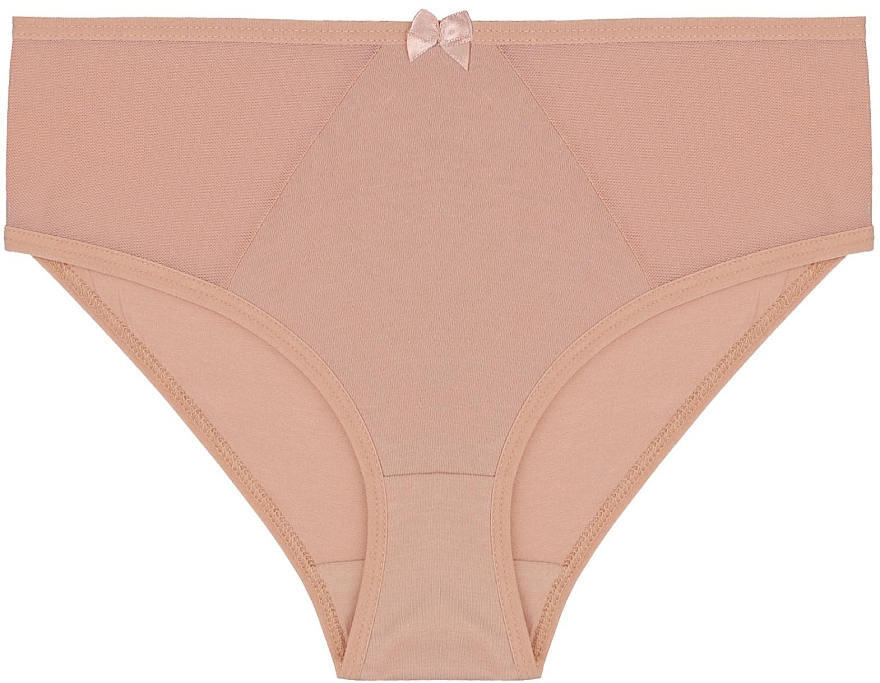 Bikinihöschen für Damen mit transparenten Einsätzen beige - Moraj — Bild N1