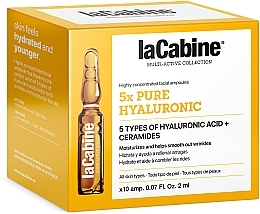 Hyaluron-Ampullen für das Gesicht - La Cabine 5x Hyaluronic Pure Ampoules — Bild N3