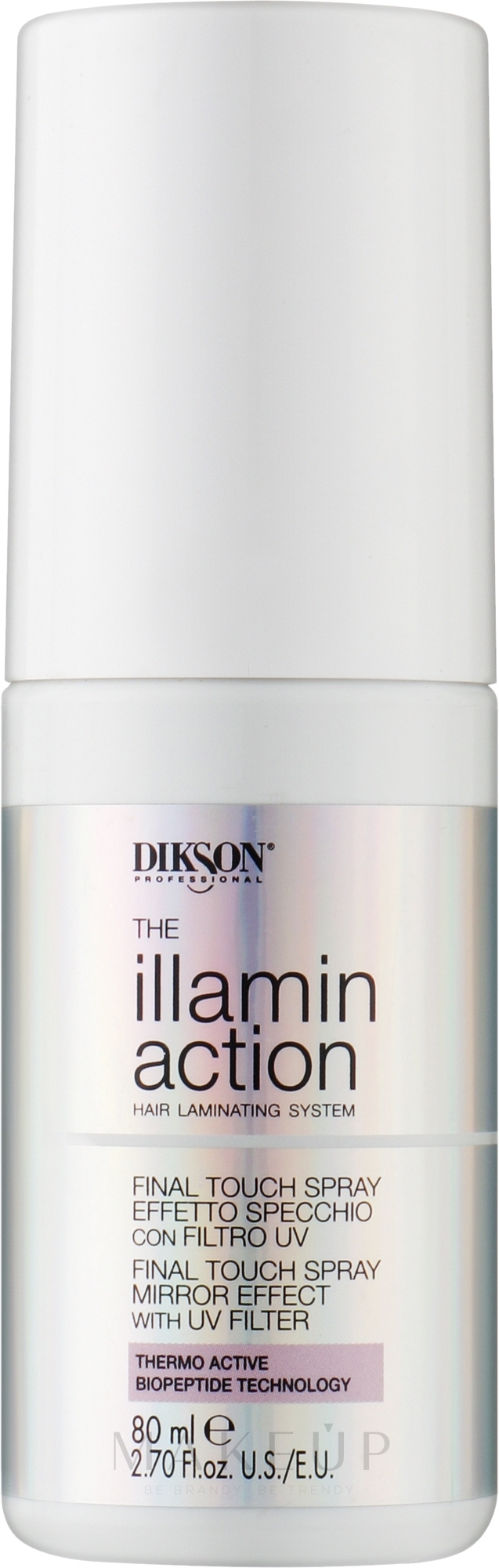 Thermoaktives Spray für das Haar - Dikson Illaminaction Final Touch Spray Mirror Effect With UV Filter — Bild 80 ml