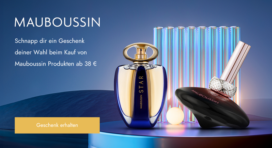 Beim Kauf von Mauboussin Produkten ab 38 € erhältst du die Reiseversion eines Parfums deiner Wahl geschenkt: Pour Elle (20 ml), A La Folie (20 ml) oder Pour Lui in Black (20 ml)