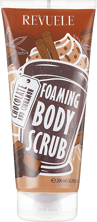 Schäumendes Körperpeeling Schkolade und Zimt - Revuele Foaming Body Scrub Chocolate and Cinnamon — Bild N1