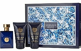 Versace Pour Homme Dylan Blue - Duftset (Eau de Toilette 50ml + After Shave Balsam 50ml + Duschgel 50ml) — Bild N1