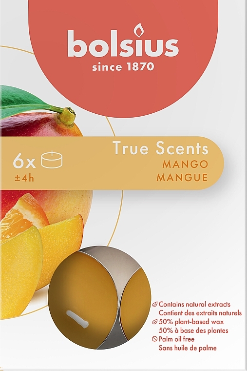 Teelicht-Set Mango, 4H - Bolsius Mango Candle — Bild N1