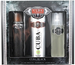 Düfte, Parfümerie und Kosmetik Cuba Black - Set(edt/100ml + deo/200ml + a/sh/lot/100ml)