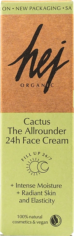 Feuchtigkeitsspendende Gesichtscreme mit Arganöl und Kaktusfeigenextrakt - Hej Organic The Allrounder 24h Face Cream Cactus — Bild N2