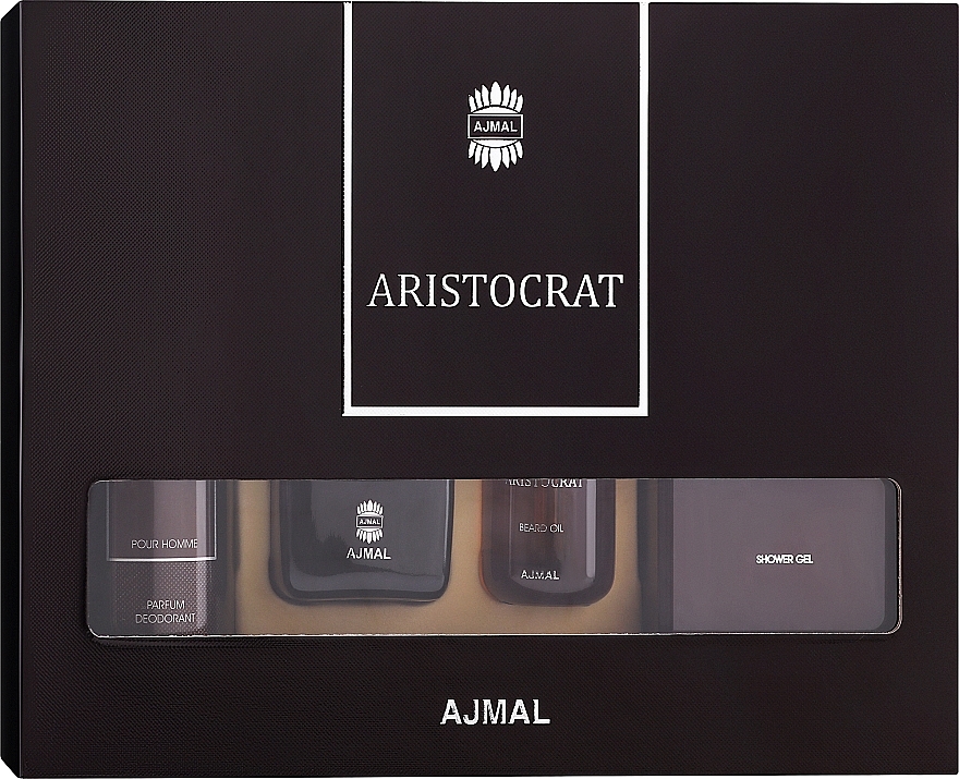 Ajmal Aristocrat - Duftset (Eau de Parfum 75ml + Deospray 200ml + Öl 30ml + Duschgel 200ml)  — Bild N1
