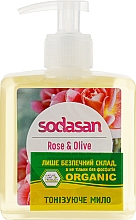 Düfte, Parfümerie und Kosmetik Flüssigseife Rosen- und Olivenöl - Sodasan Liquid Rose-Olive