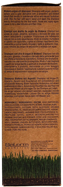 Shampoo mit Arganöl für trockenes und strapaziertes Haar - Salerm Biokera Argan Champoo — Bild N6