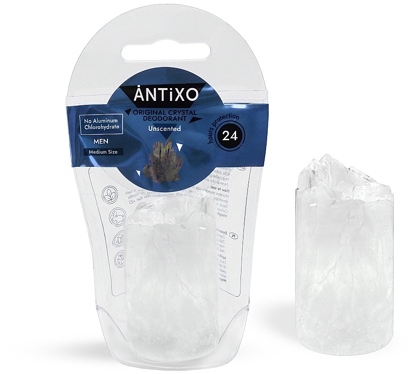 Parfümfreies mineralisches Deodorant für Männer - Antixo Crystal Deodorant Unscented For Man — Bild N3