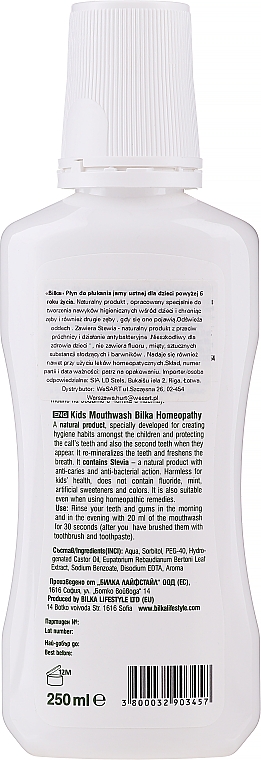 Antibakterielles Mundwasser für Kinder - Bilka Homeopathy Kids Mouthwash — Bild N2