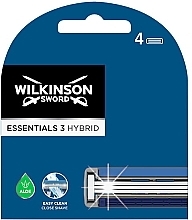 Düfte, Parfümerie und Kosmetik Ersatzklingen 4 St. - Wilkinson Sword Essentials 3 Hybrid