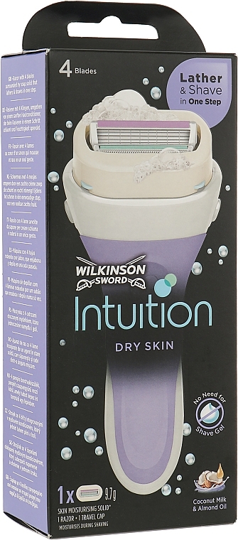 Rasierer + 1 Ersatzklinge - Wilkinson Sword Intuition Skin Coconut Milk & Almond Oil — Bild N1