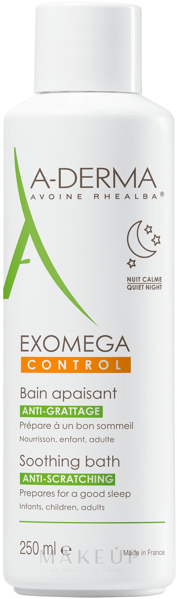 Beruhigende Körpercreme für zu Neurodermitis neigende Haut - A-Derma Exomega Control Soothing Bath — Bild 250 ml