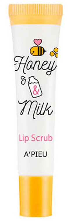 Lippenpflege mit Honig und Milchextrakt für glatte und weiche Lippen - A'pieu Honey & Milk Lip Scrub — Bild N1