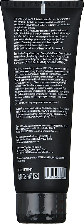 Schwarze Folienmaske - Unice Black Peel-Off Mask — Bild N2