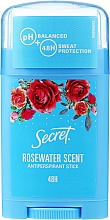 Düfte, Parfümerie und Kosmetik Deostick Antitranspirant mit Rosenwasserduft - Secret Antiperspirant Stick Rosewater Scent